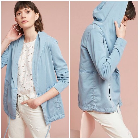 Anthropologie Tops - Anthropologie 9-H15 STCL Woven Anorak Hoodie